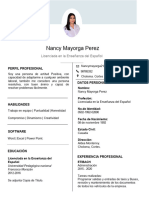 Currículum de Nancy Mayorga