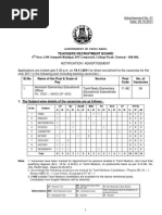 Teachers Recruitment Board: SL - No. Name of The Post & Scale of Pay Service Post Code No. of Vacancies