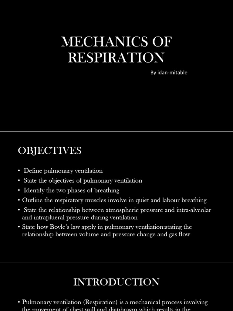 Mechanics of Pulmonary Ventilation Explained | PDF | Respiratory System ...