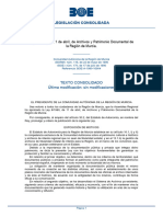 Ley 6/1990, de 11 de Abril, de Archivos y Patrimonio Documental de La Región de Murcia