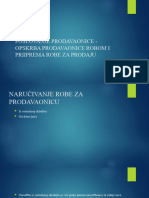 Poslovanje Prodavaonice - Opskrba Prodavaonice Robom I Priiprema