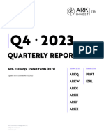 ARK ETF Trust Quarterly Report