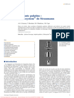 Implants Palatins: Orthosystem de Straumann: A.G. Crismani, T. Bernhart, H.-P. Bantleon, J.B. Cope