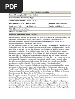 math science lesson plan