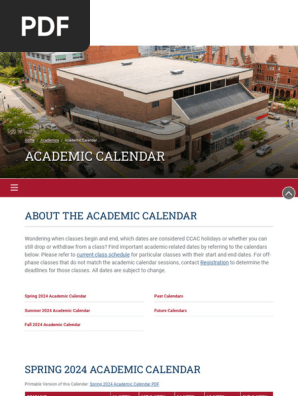 Academic Calendar