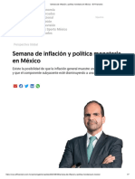 Semana de Inflación y Política Monetaria en México - El Financiero