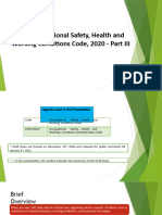 The Occupational Safety, Health and Working Conditions Code, 2020 - Part III