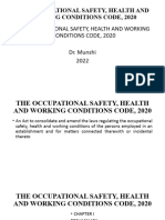 The Occupational Safety, Health and Working Conditions Code, 2020