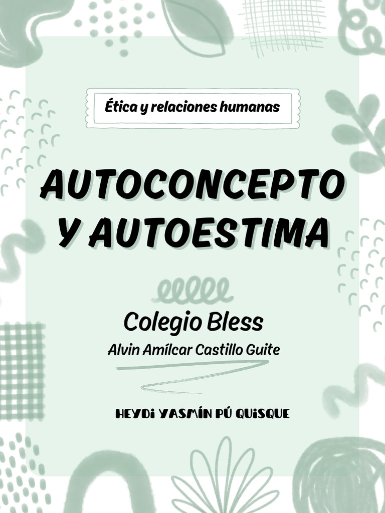 Autoconcepto y Autoestima: Claves Psicológicas | PDF | Autoestima ...