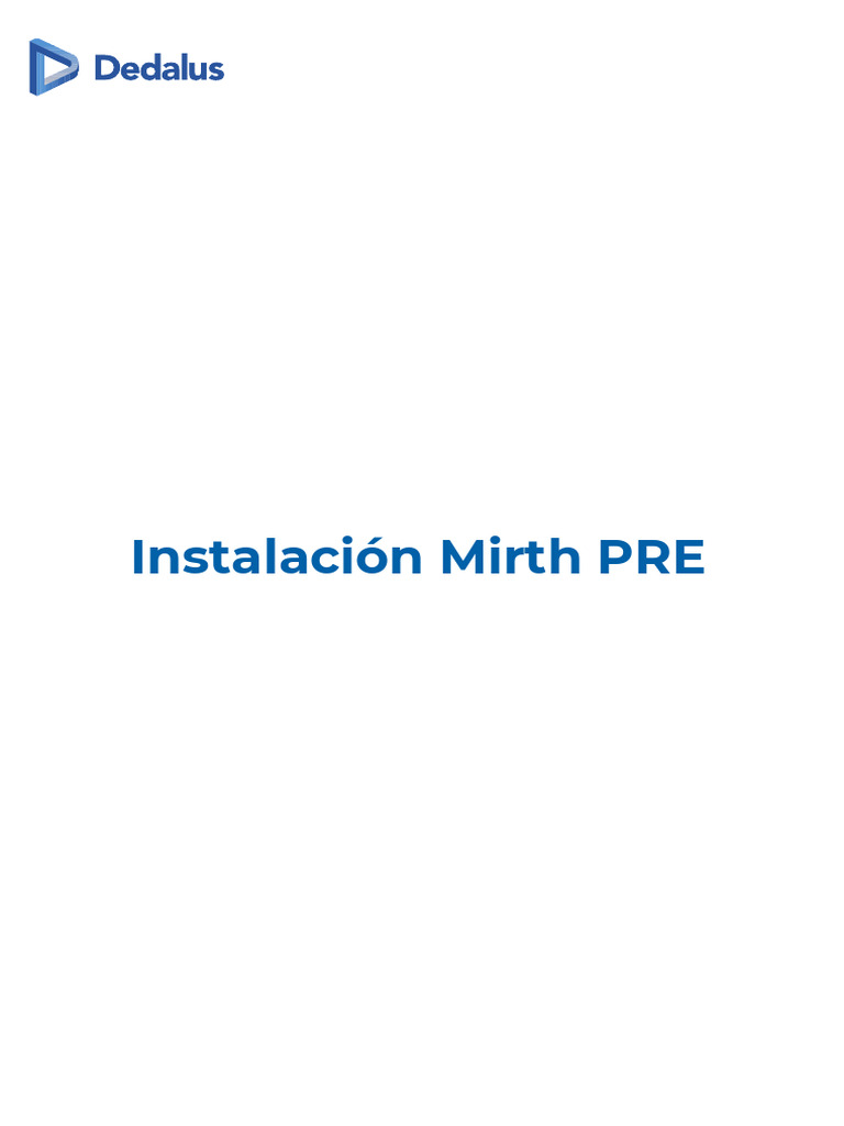 Guía de Instalación Mirth PRE | PDF | Software | Informática