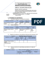 N°31301 "José Gálvez Egúsquiza" Informe de Asistencia