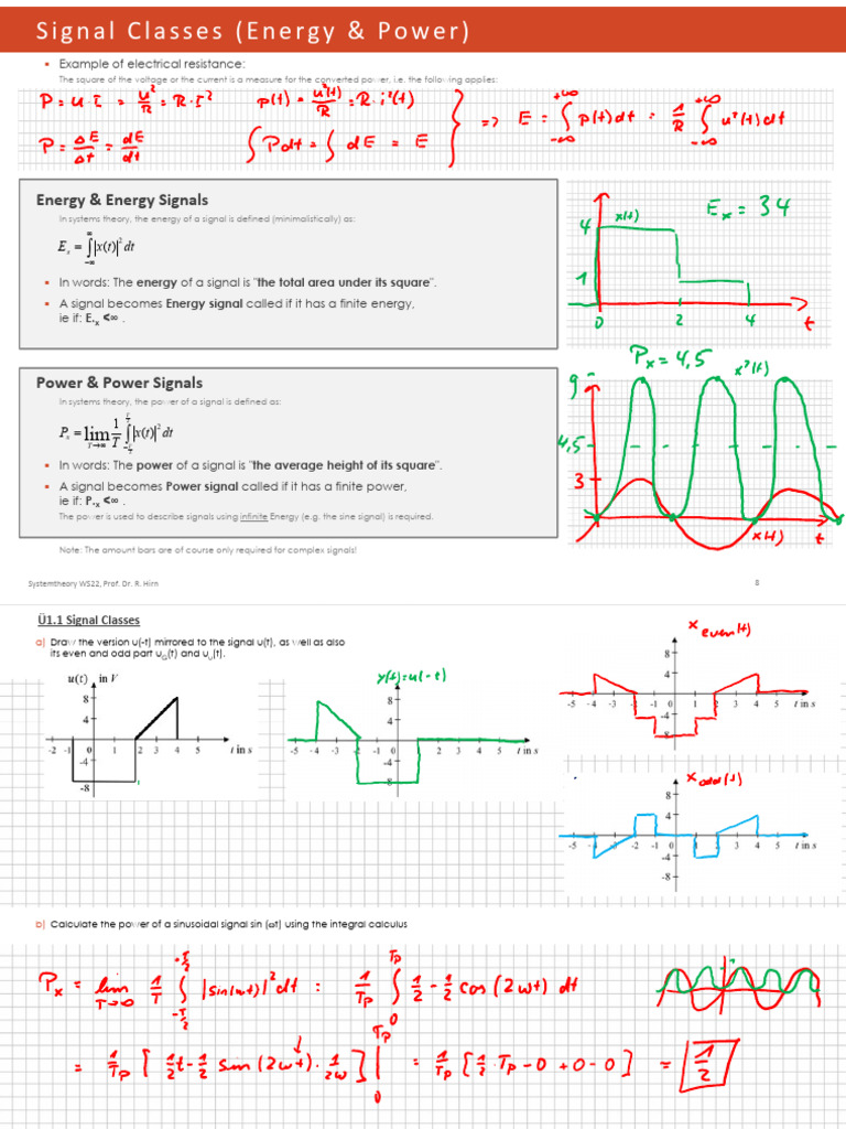 Energy and Power Signals Explained | PDF | Teaching Methods & Materials ...