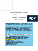 Primera Sesión en Línea o Sesión de Bienvenida 4/03/2024, Hora: 3 PM - 4 PM Curso Virtual El Proceso de Venta FICHA: (2921594)