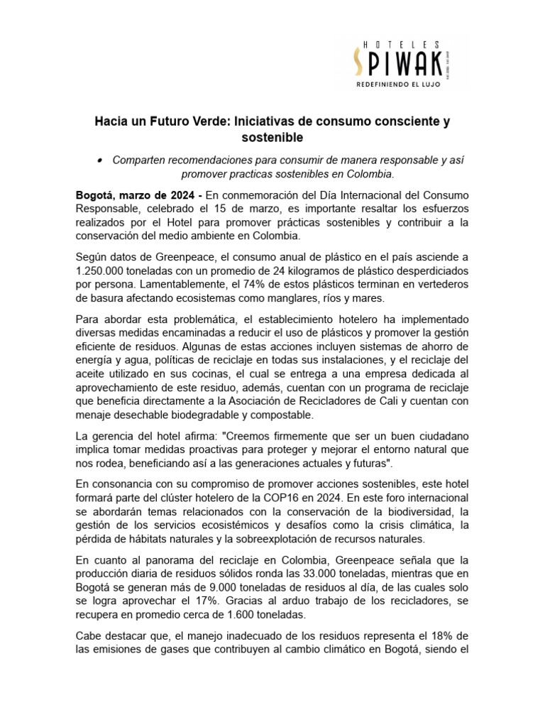 Hacia Un Futuro Verde Iniciativas De Consumo Consciente Y Sostenible Vf
