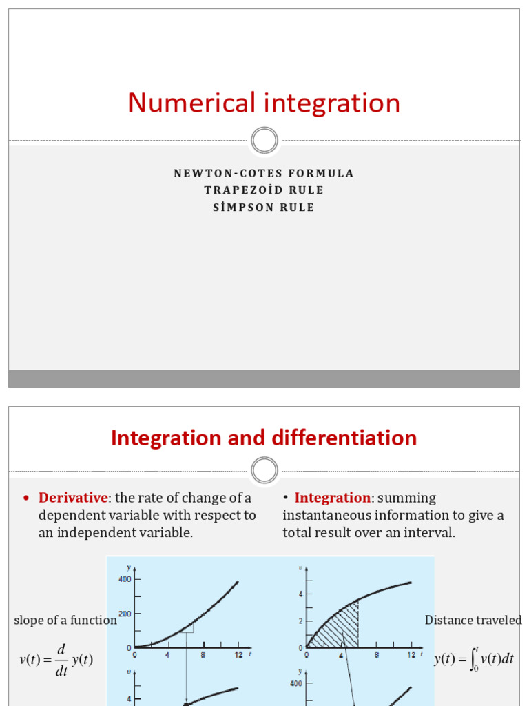 Lecture 13 Integration Pdf Integral Derivative