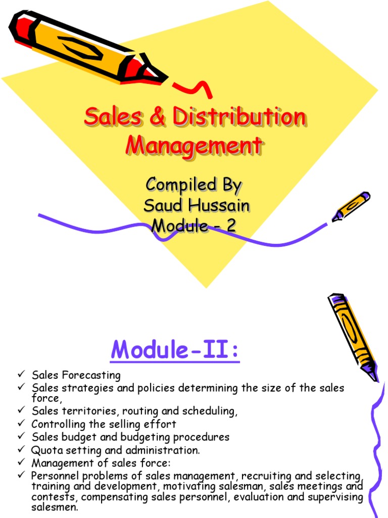 Sales & Distribution Management Module 2 PDF Sales Forecasting