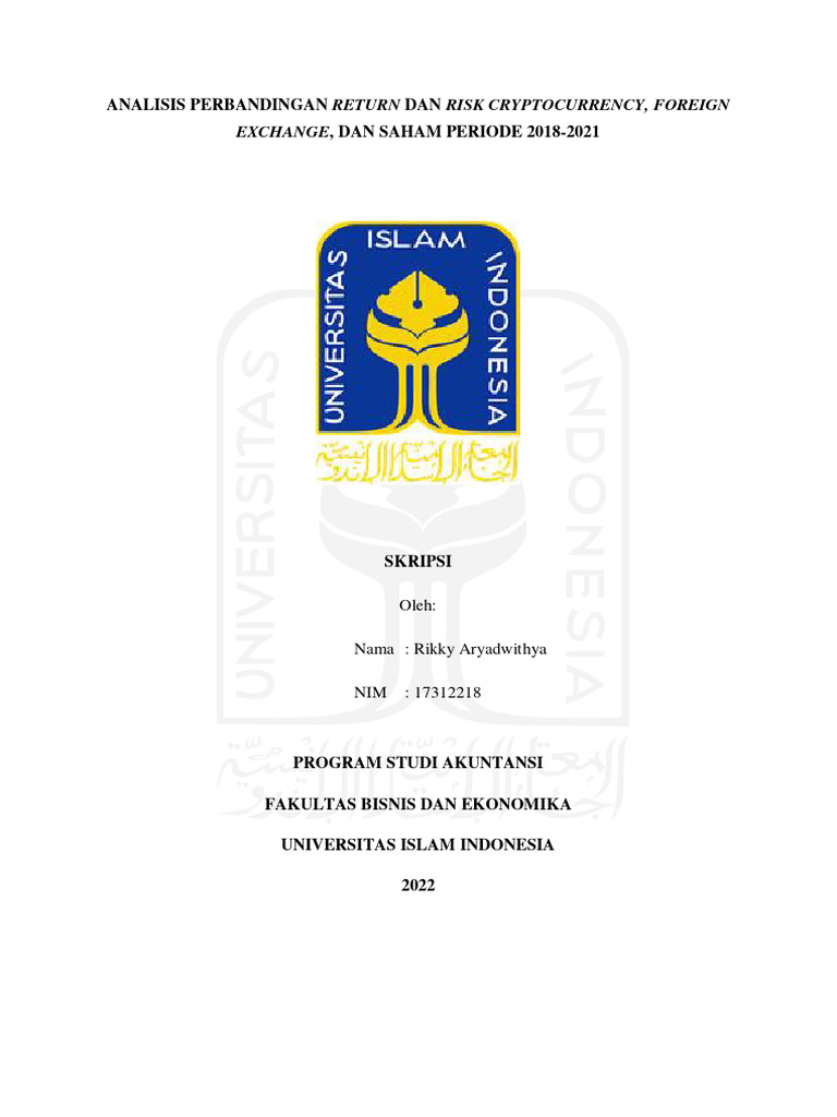 Analisis Perbandingan Return Dan Risk Cryptocurrency, Foreign | PDF