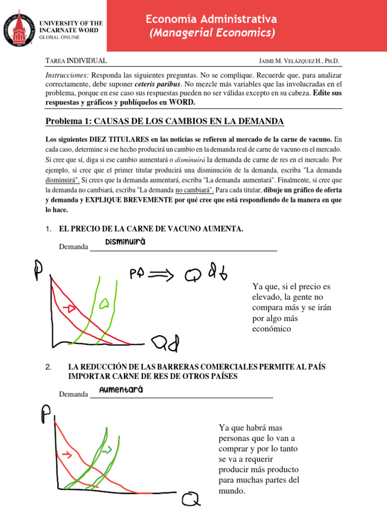 Cambios en Demanda y Oferta: Análisis Económico | PDF | Oferta ...