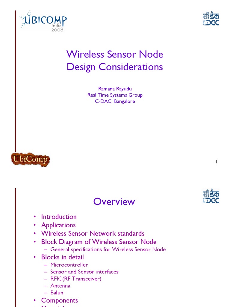 Design Considerations For Wireless Sensor Nodes | PDF | Science ...