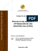 Proyecto de Análisis y Optimización de Una Industria Galletera-Laura Díaz Merino