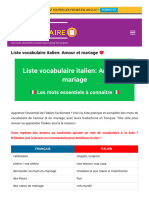 Vocabulaire Italien - Amour Et Mariage - Fichesvocabulaire - Com - 1629477456702