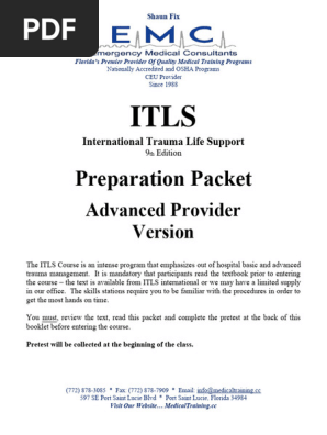 ITLS 英語版　Ninth Edition ITLS for Emergency Care Providers – 9th Edition - ITLS