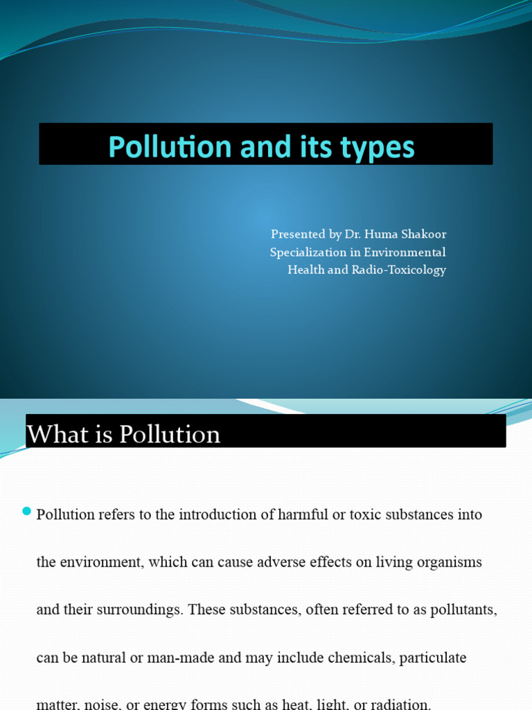 Understanding Pollution Types and Sources | PDF | Water Pollution ...