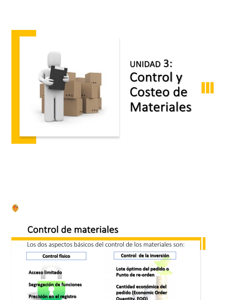 Control y Costeo de Materiales en Inventarios | PDF | normas ...