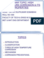 Seminar Topic: High Temperature Corrosion & Its Properties