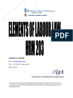 HRM 203 Elements of Labour Law 2011 Amended (Moment)