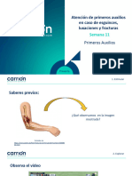 Semana 11 Atencion en Primeros Auxilios en Caso de Fracturas Esquince y Luxaciones