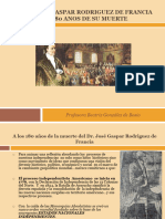 Dr. José Gaspar Rodriguez de Francia A 180 Anos de Su Muerte