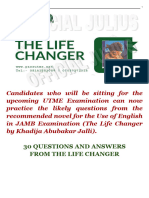 The Life Changer - 30JAMB Novel Questions & Answers - Compressed