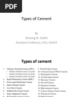 Tyoes of Cement and Application