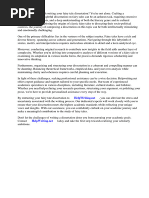 Fairy Tale Dissertation