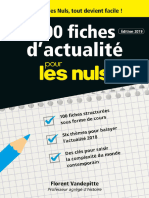 100 Fiches Dactualité Pour Les Nuls (Florent VANDEPITTE)