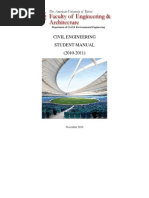 Civil Engineering Student Manual (2010-2011)