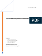 Evaluación Final Experiencia 1 Diversidad e Inclusión (Informe)