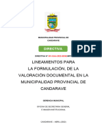 Proyecto de Directiva - Valoracion Documental