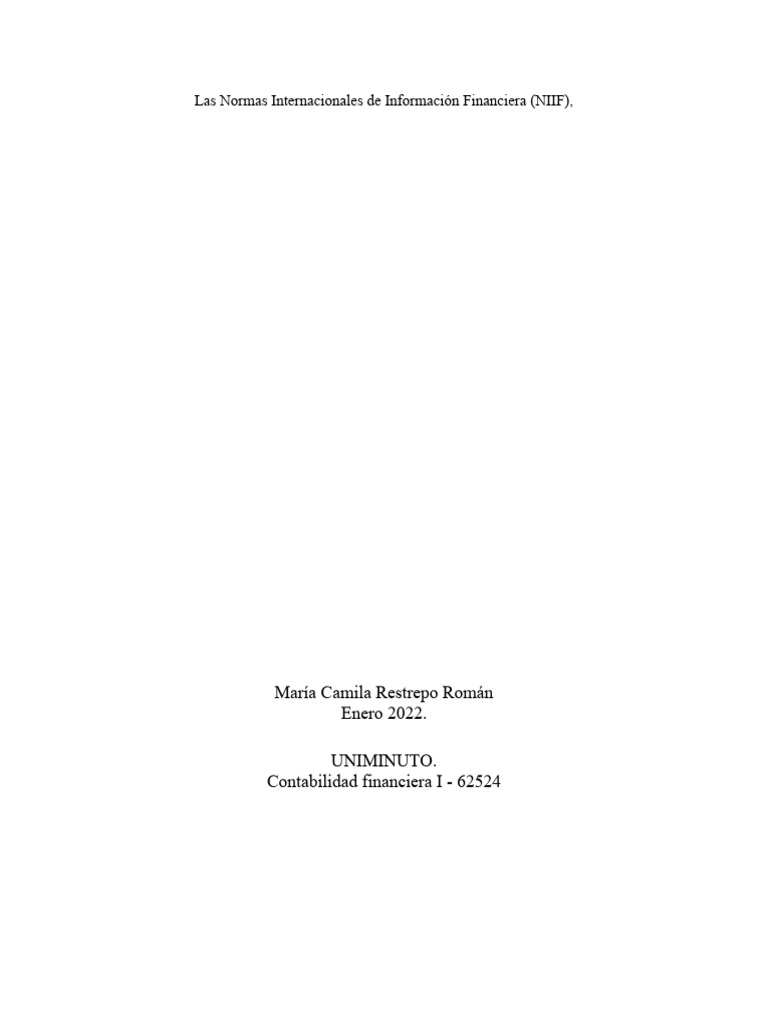 NIIF | PDF | normas internacionales de INFORMACION FINANCIERA ...