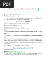 1 Domain and Range of A Function