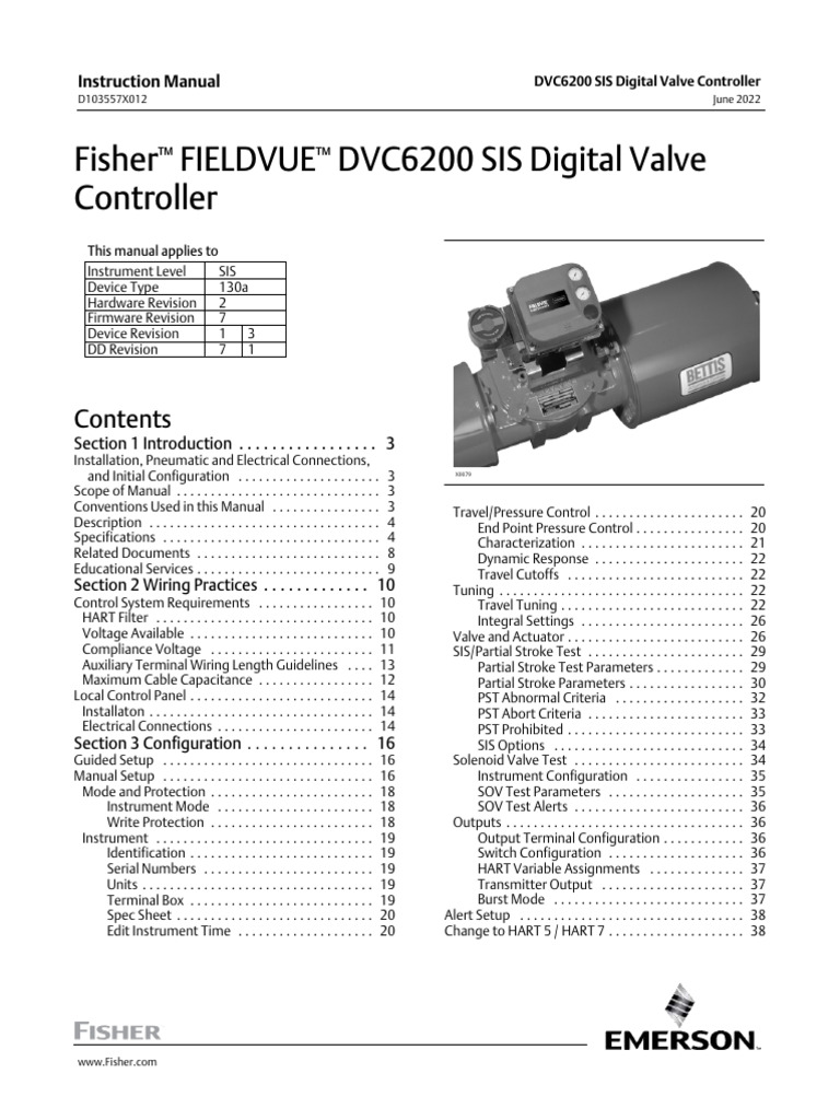instructionmanualfisherfieldvuedvc6200sisdigitalvalvecontroller