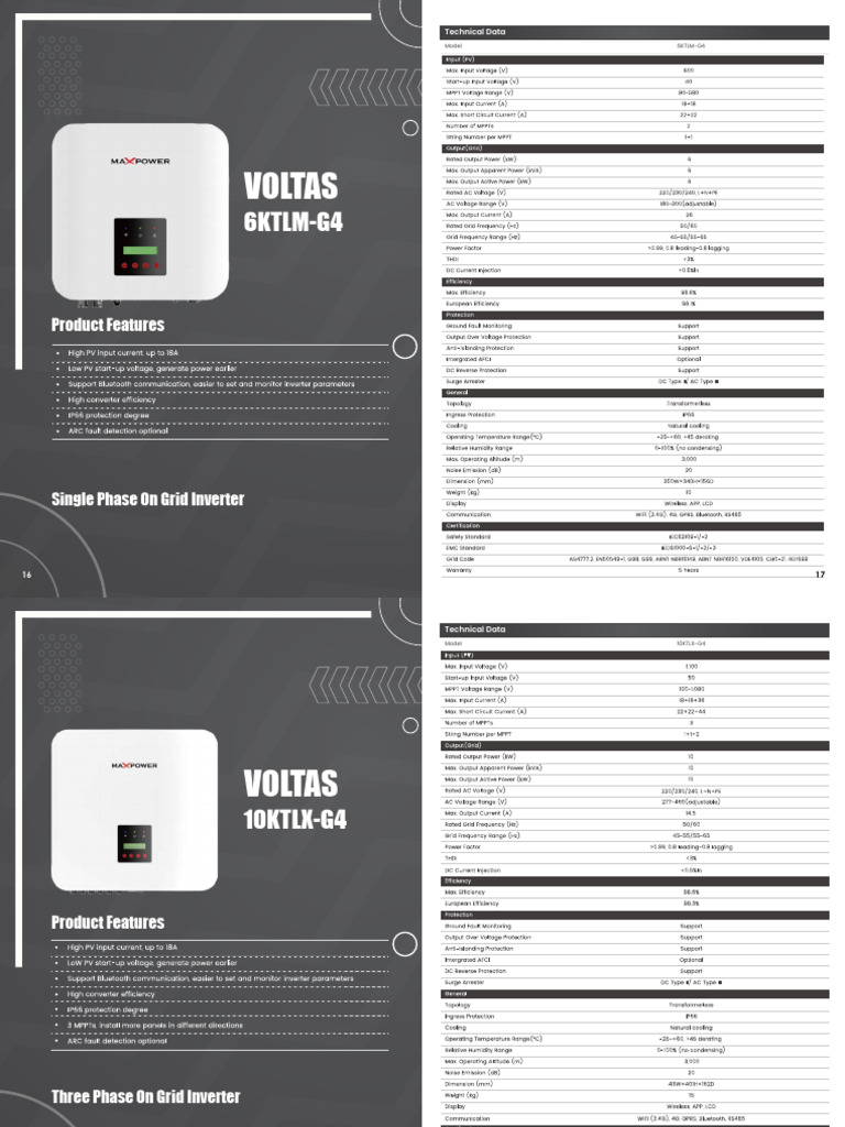 Voltas Inverter Technical Specifications | PDF | Power Inverter ...