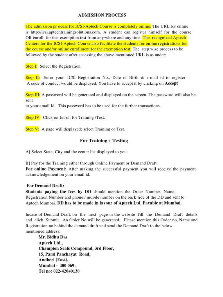 Admission Process Ver 1.0 | PDF | Email | Cyberspace
