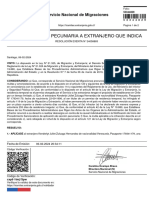 Aplica Sanción Pecuniaria A Extranjero Que Indica: Servicio Nacional de Migraciones