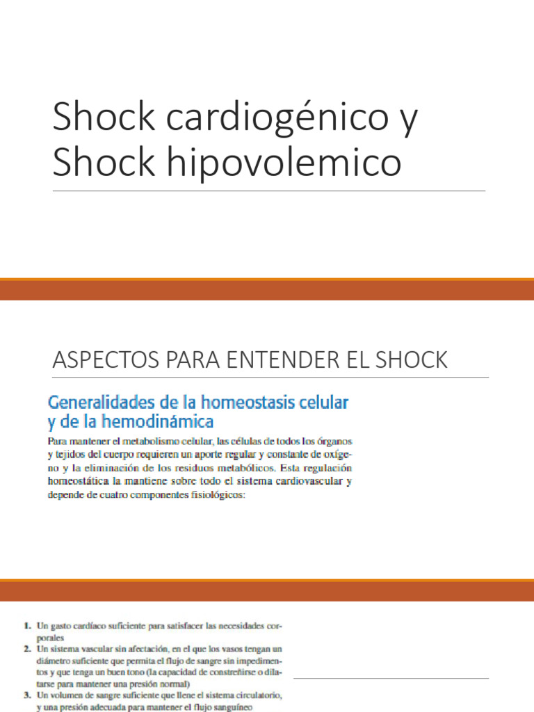 Fisiopatología y tratamiento del shock | PDF | Enfermedades ...
