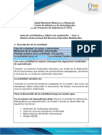 Guía de Actividades y Rúbrica de Evaluación - Unidad 1 - Fase 2 - Diseño Instruccional Del Recurso Educativo Multimedia