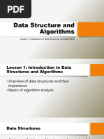 Lesson 1: Introduction To Data Structures and Algorithms