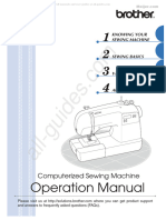 Brother XR9500PRW Sewing Machine Instruction Manual