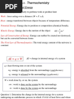 CH 6 - Thermochemistry - Notes - Key